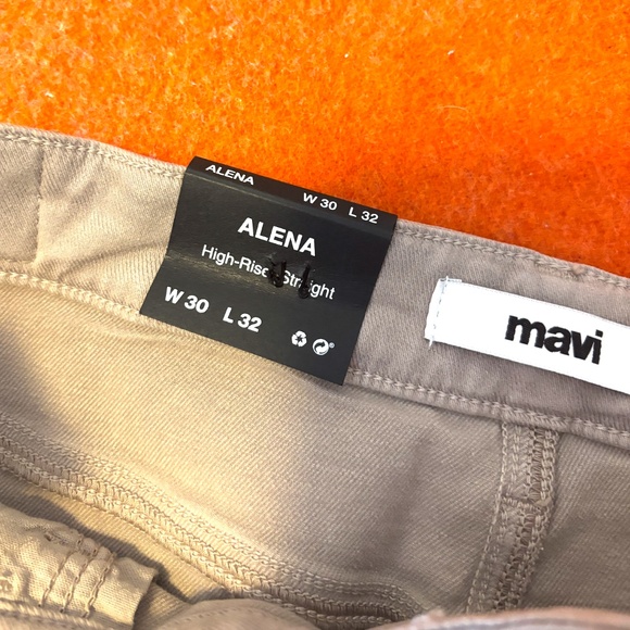 Mavi sand Alena stretch high rise wide straight leg jeans made in Europe NWT - Picture 5 of 9